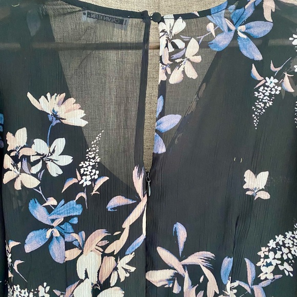 Calvin Klein Floral 3/4 Sleeve Maxi Evening Wedding Guest Dress NWT - Picture 4 of 8